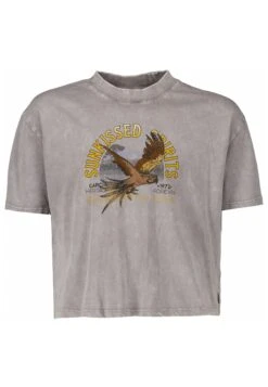 Garcia With Chest Print - T-Shirt Print - Rock Grey