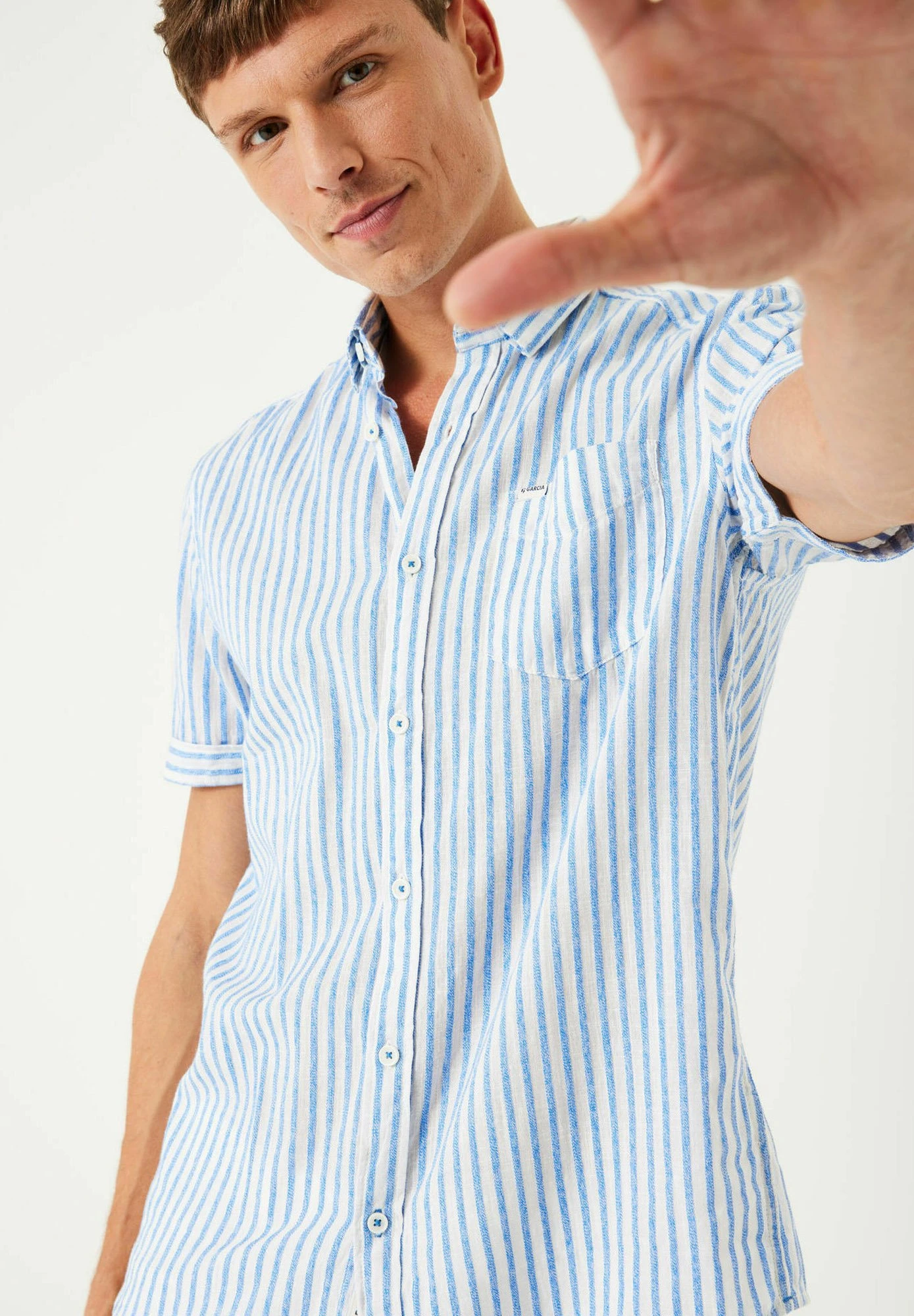 Garcia Striped- Overhemd - Stripe Blue 5 Garcia Striped- Overhemd - Stripe Blue - Afbeelding 3