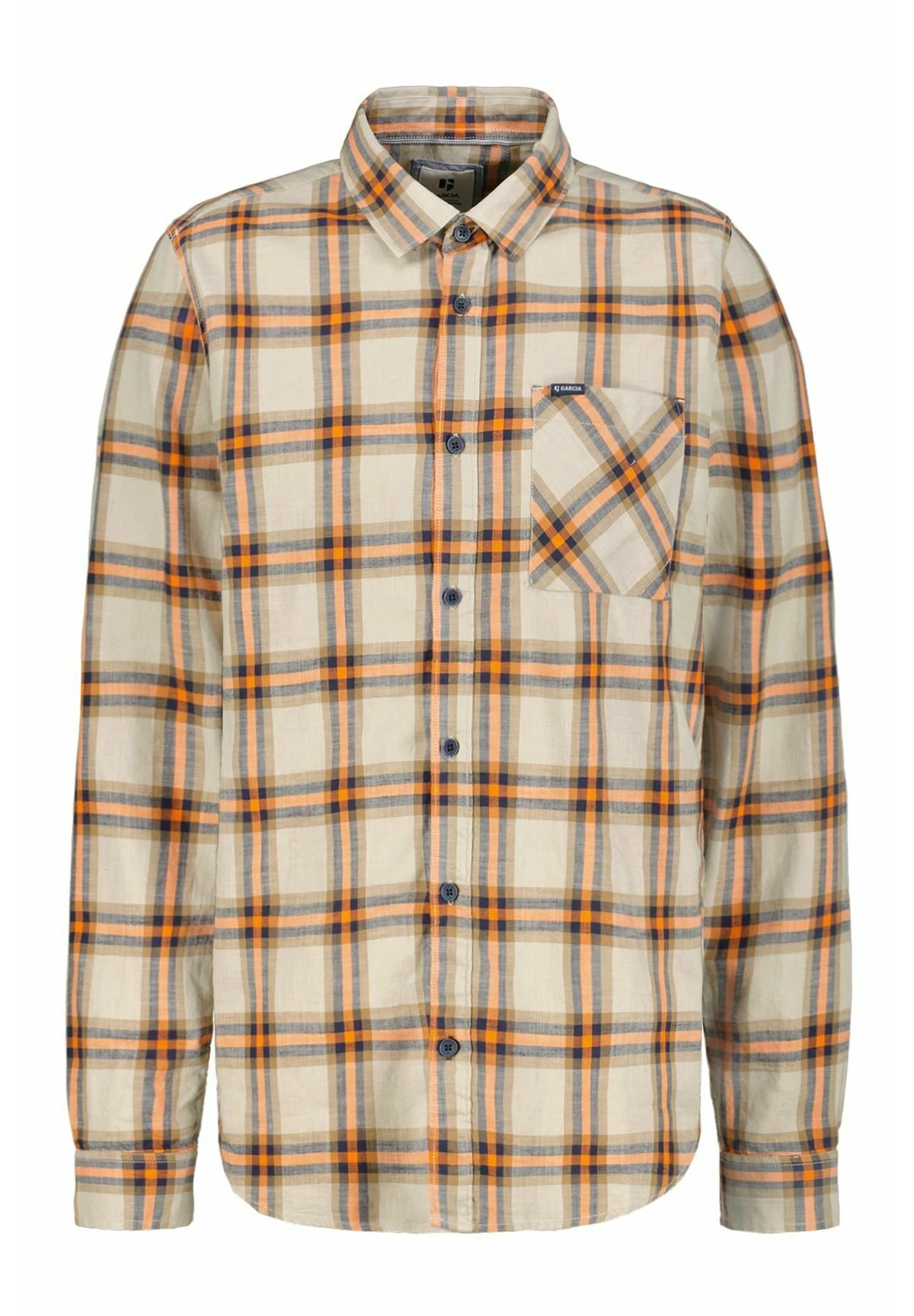 Garcia Checkered - Overhemd - Sunset Orange 7 Garcia Checkered - Overhemd - Sunset Orange - Afbeelding 5