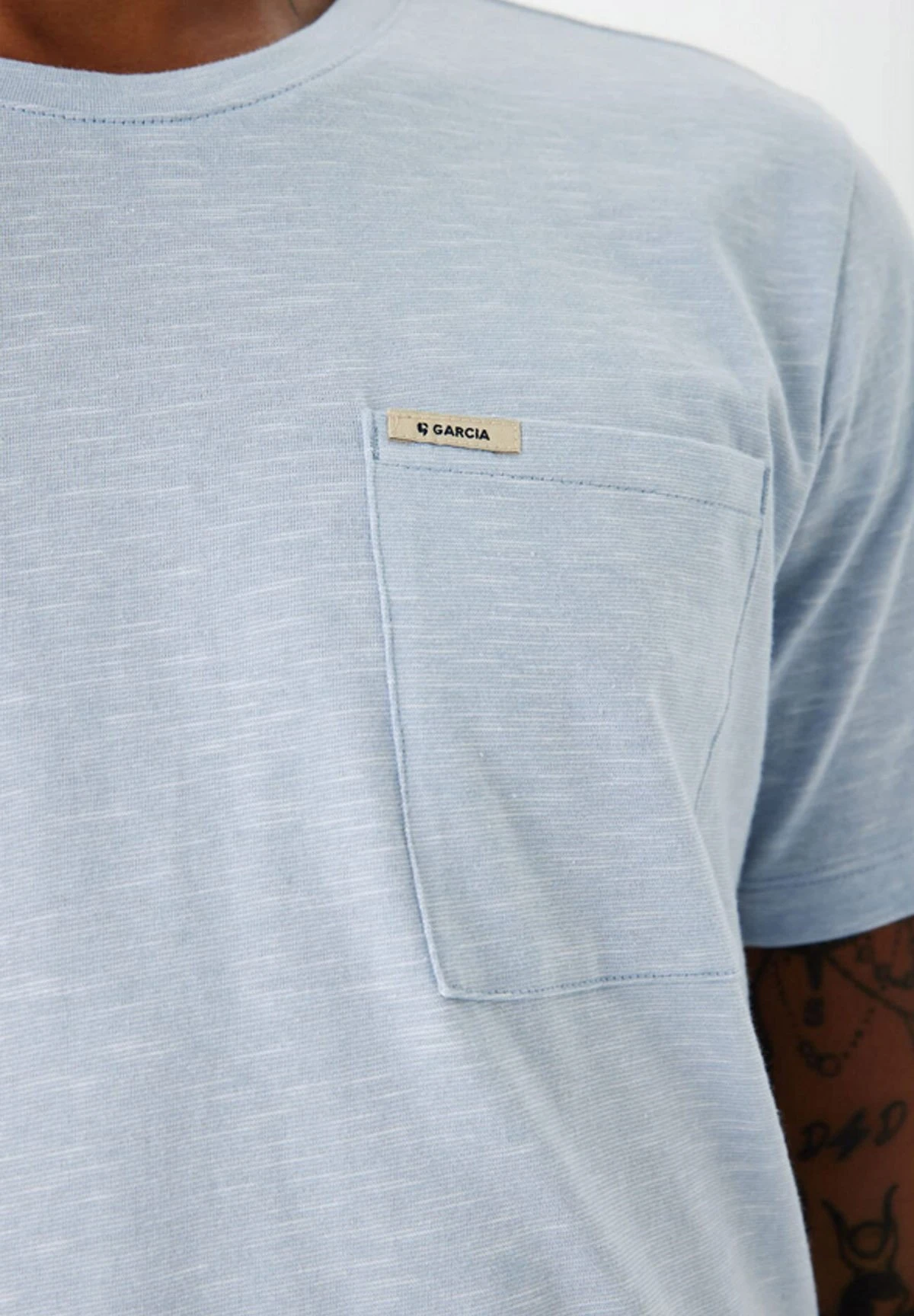 Garcia Rundhals - T-Shirt Basic - Dunkel Blau 5 Garcia Rundhals - T-Shirt Basic - Dunkel Blau - Afbeelding 3