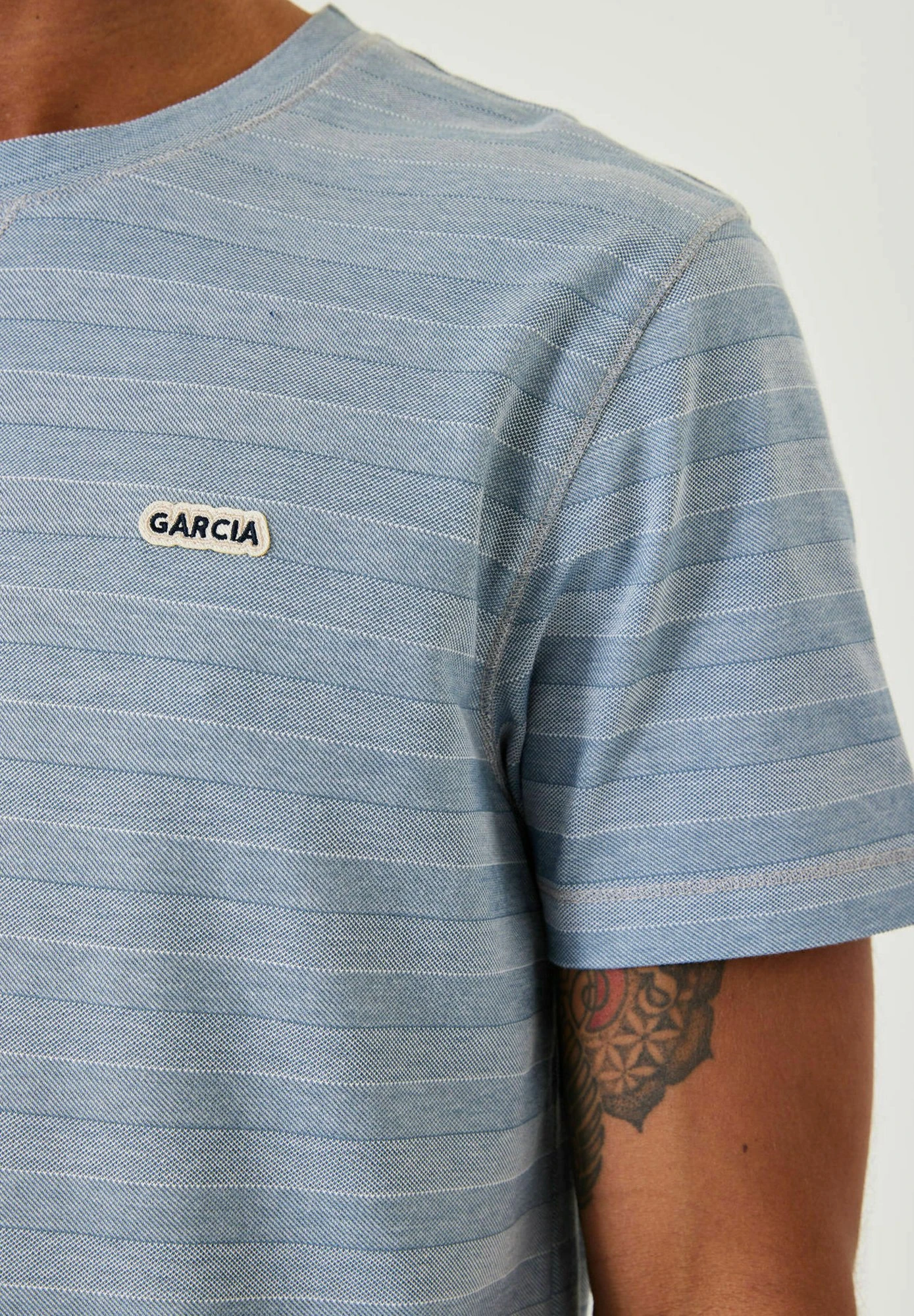 Garcia T-Shirt Print - Stone Blue 6 Garcia T-Shirt Print - Stone Blue - Afbeelding 4