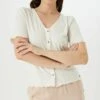 Garcia Striped - Blouse - Off White 1 Garcia Striped - Blouse - Off White -Clothing 4ac5636f729a441d9a1a2c7b58ba81d8