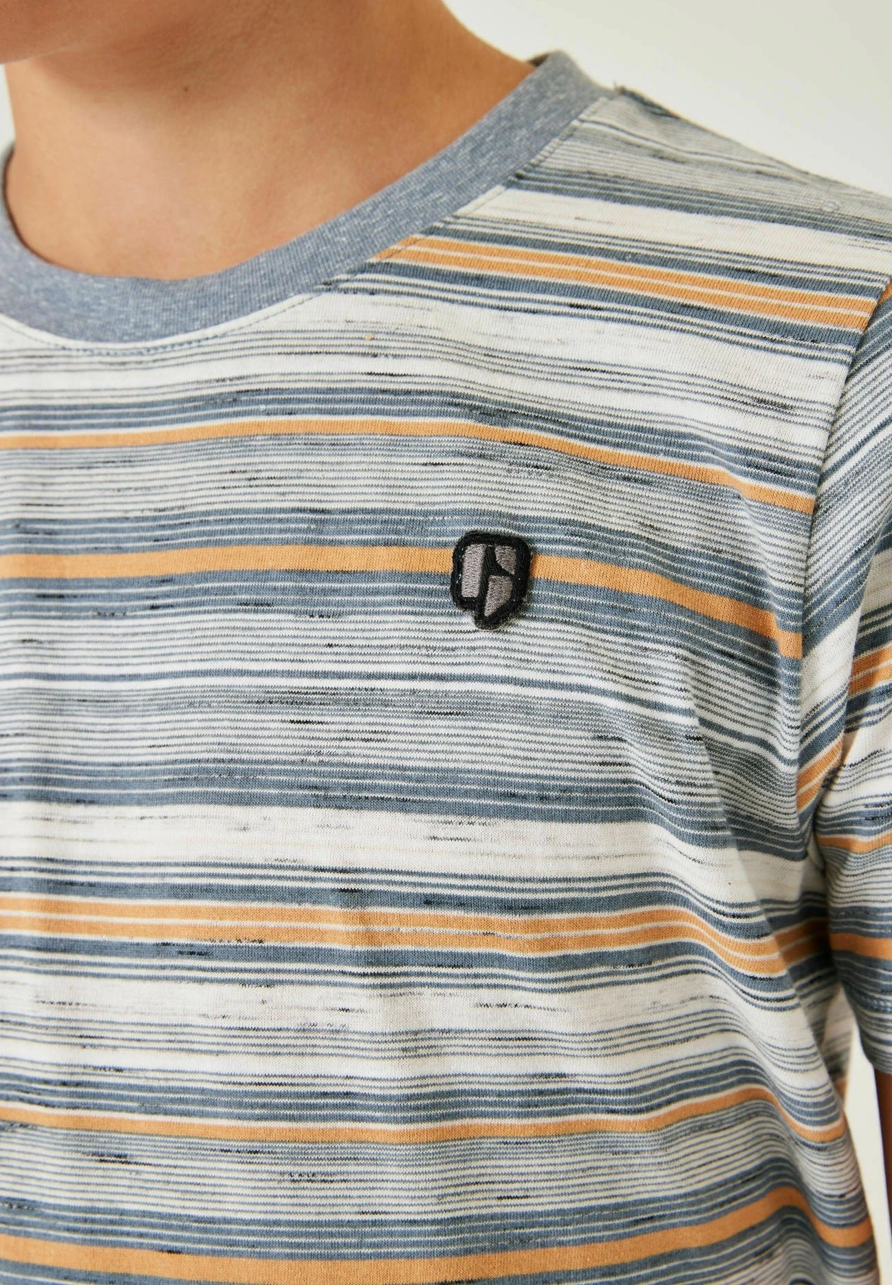 Garcia Striped- T-Shirt Print - Light Blue 3 Garcia Striped- T-Shirt Print - Light Blue