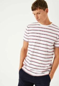 Garcia Striped- T-Shirt Print - White