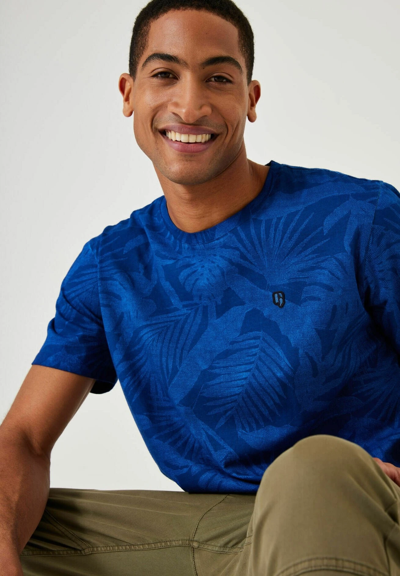 Garcia T-Shirt Print - Vibrant Blue 6 Garcia T-Shirt Print - Vibrant Blue - Afbeelding 4