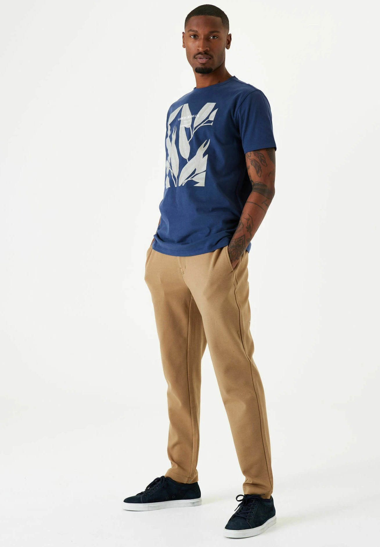 Garcia T-Shirt Print - Marine 4 Garcia T-Shirt Print - Marine - Afbeelding 2