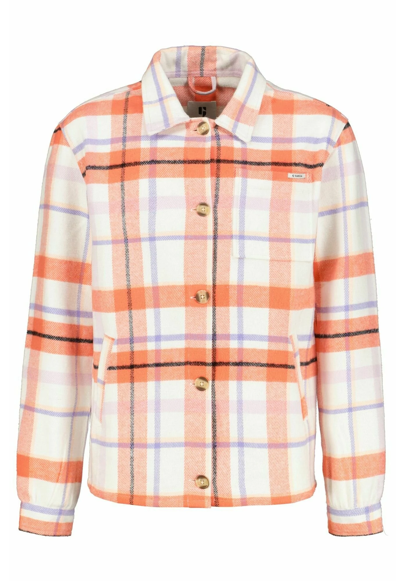 Garcia Checkered - Jas - Blaze Orange 4 Garcia Checkered - Jas - Blaze Orange - Afbeelding 2