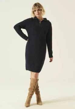 Garcia Gebreide Jurk - Navy Peony