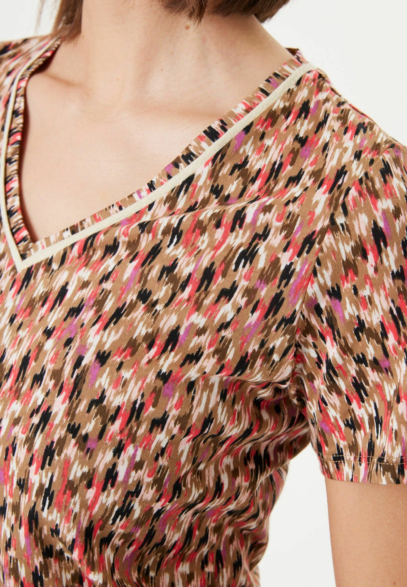 Garcia T-Shirt Print - Golden Brown 6 Garcia T-Shirt Print - Golden Brown - Afbeelding 4