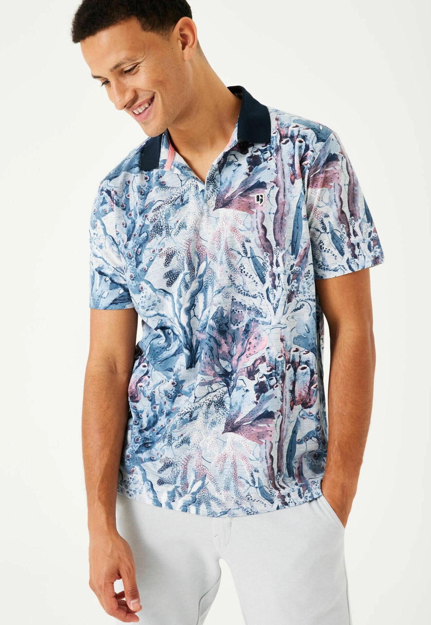 Garcia With Print - Poloshirt - White 3 Garcia With Print - Poloshirt - White