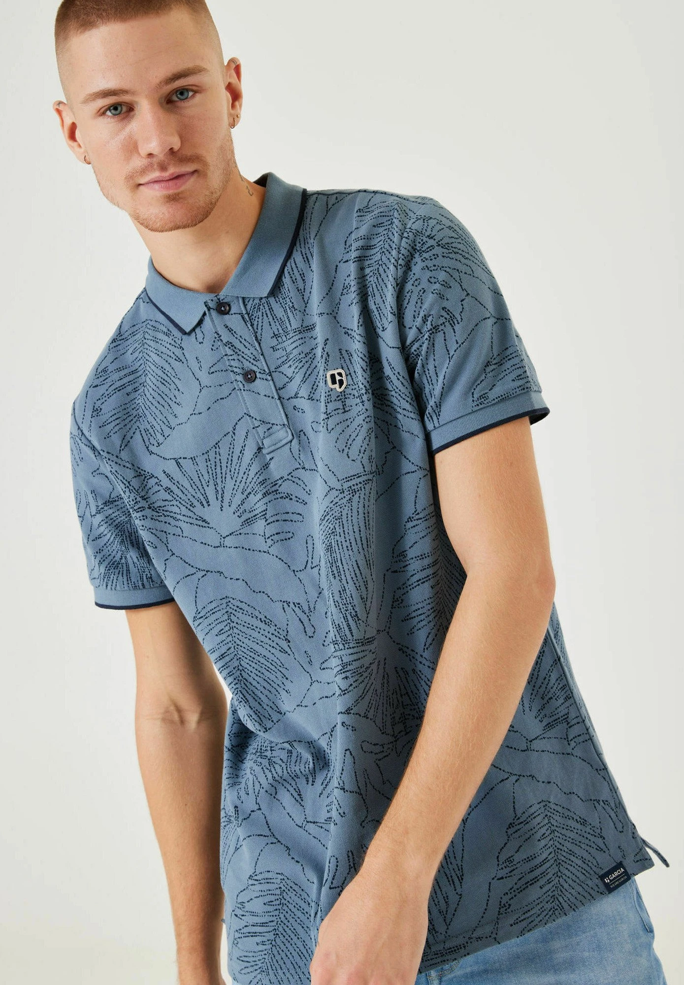 Garcia Poloshirt - Stone Blue 3 Garcia Poloshirt - Stone Blue