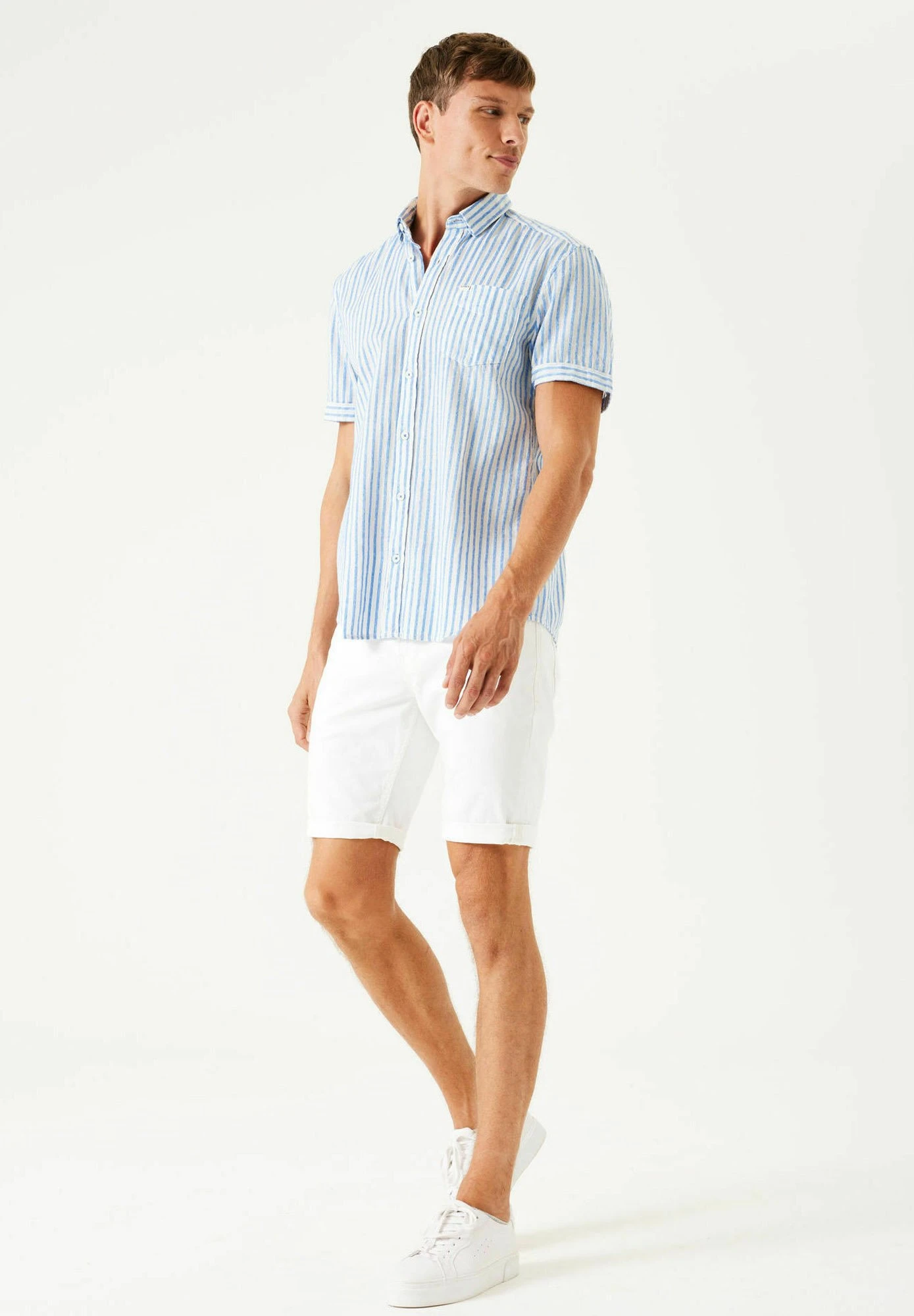 Garcia Striped- Overhemd - Stripe Blue 3 Garcia Striped- Overhemd - Stripe Blue