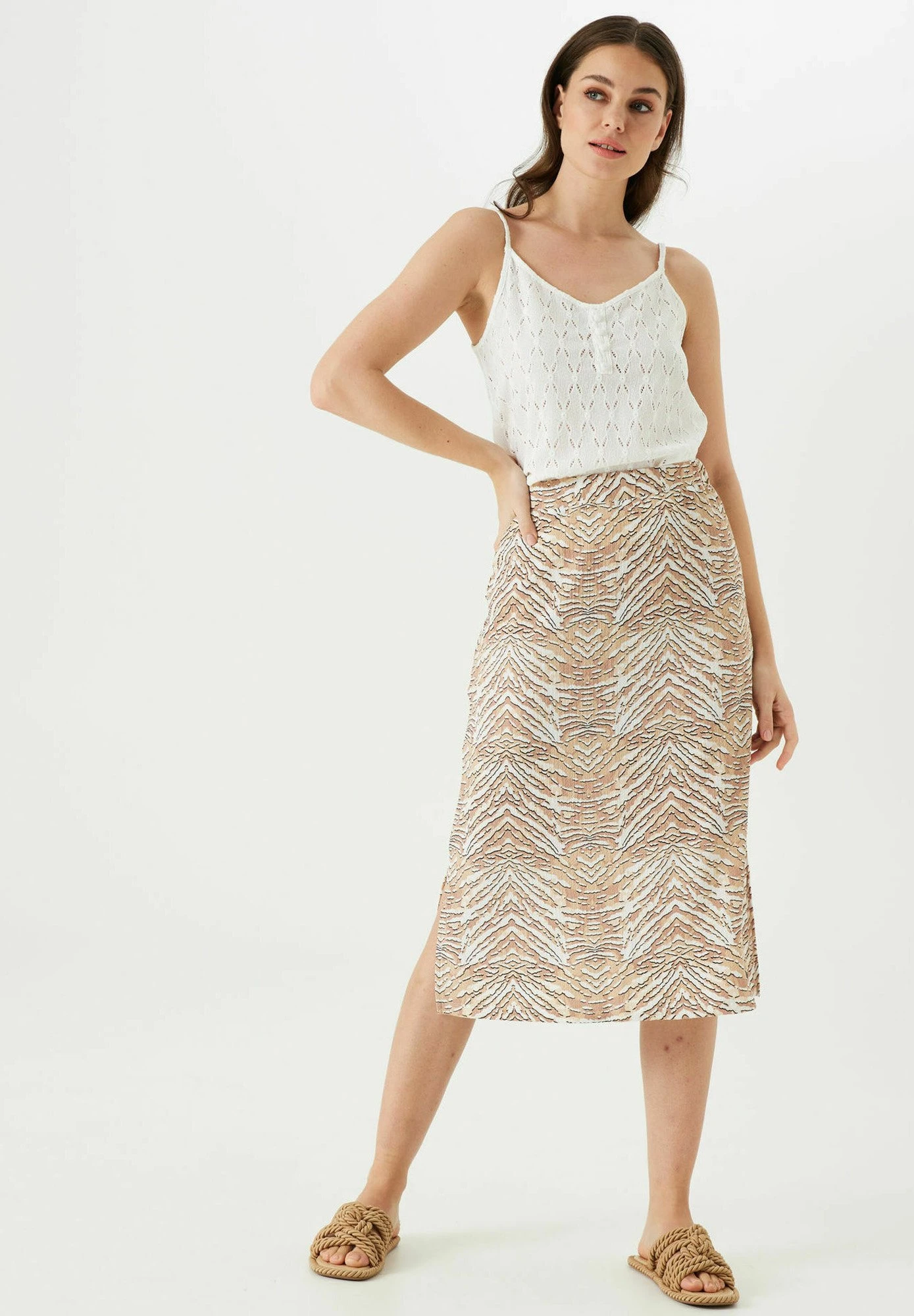 Garcia Top - Off White 4 Garcia Top - Off White - Afbeelding 2