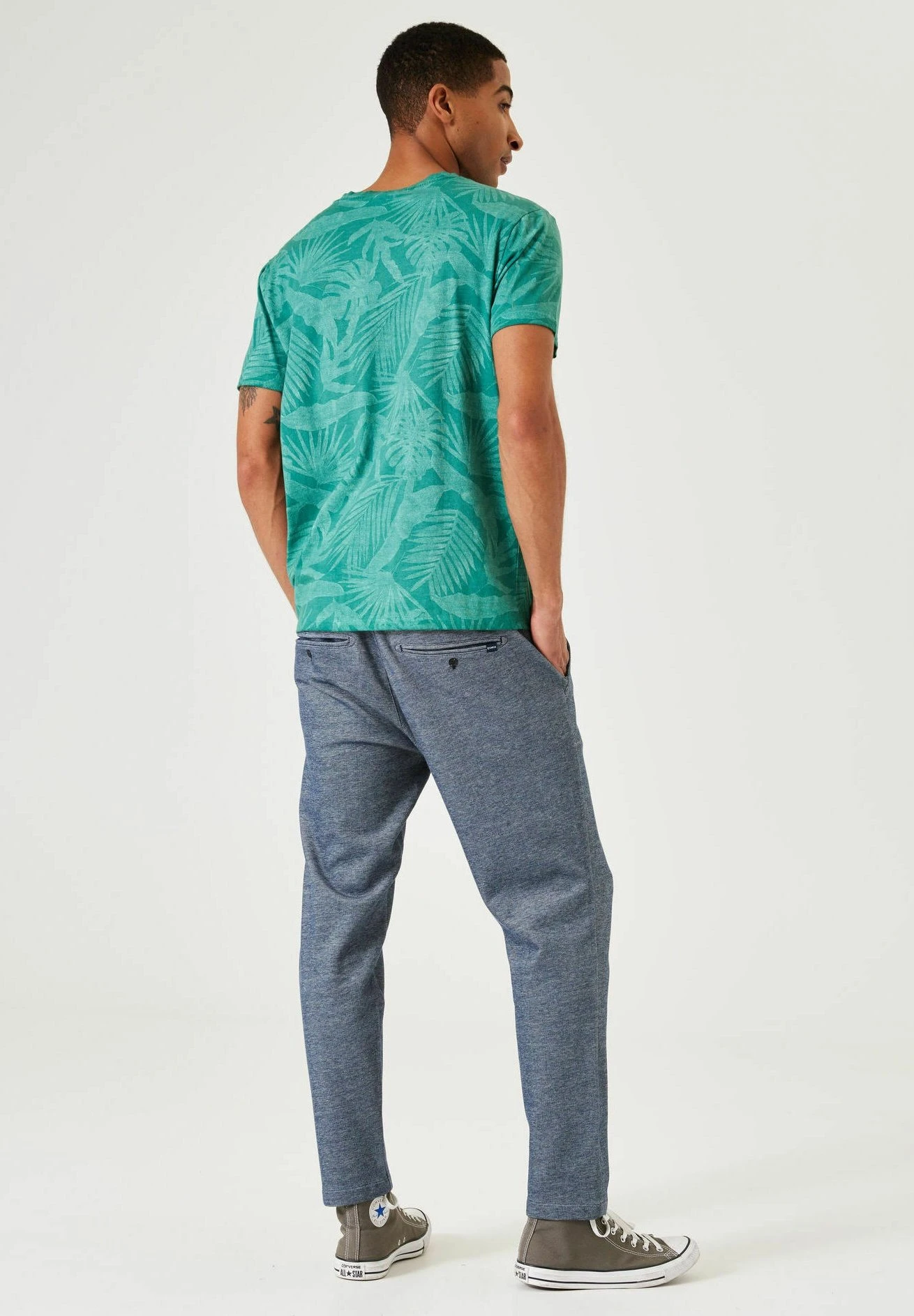 Garcia T-Shirt Print - Seafoam 5 Garcia T-Shirt Print - Seafoam - Afbeelding 3