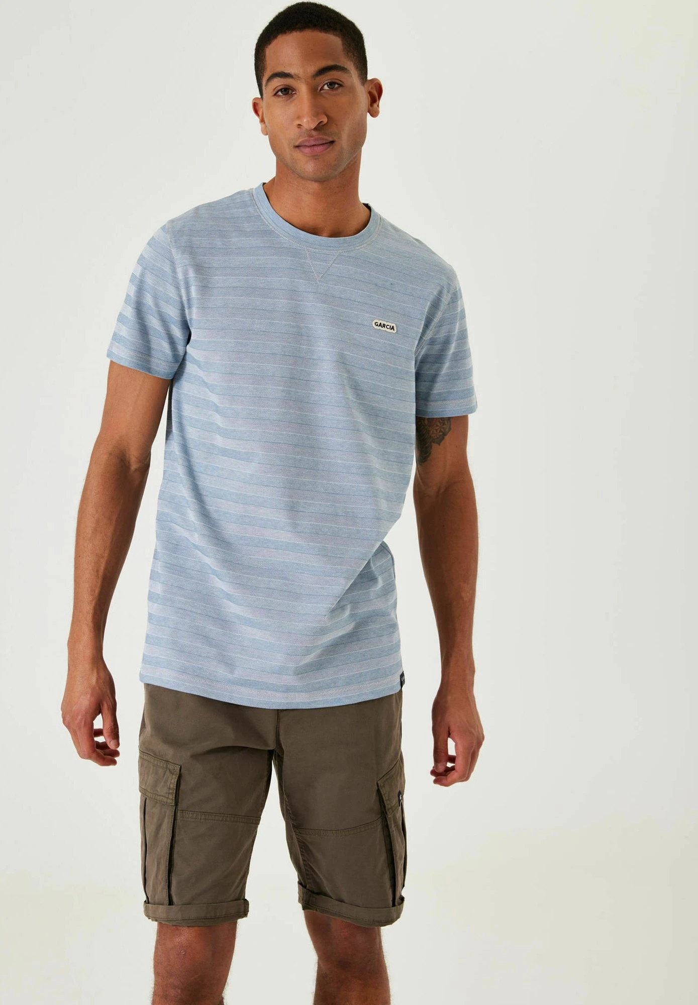 Garcia T-Shirt Print - Stone Blue 3 Garcia T-Shirt Print - Stone Blue