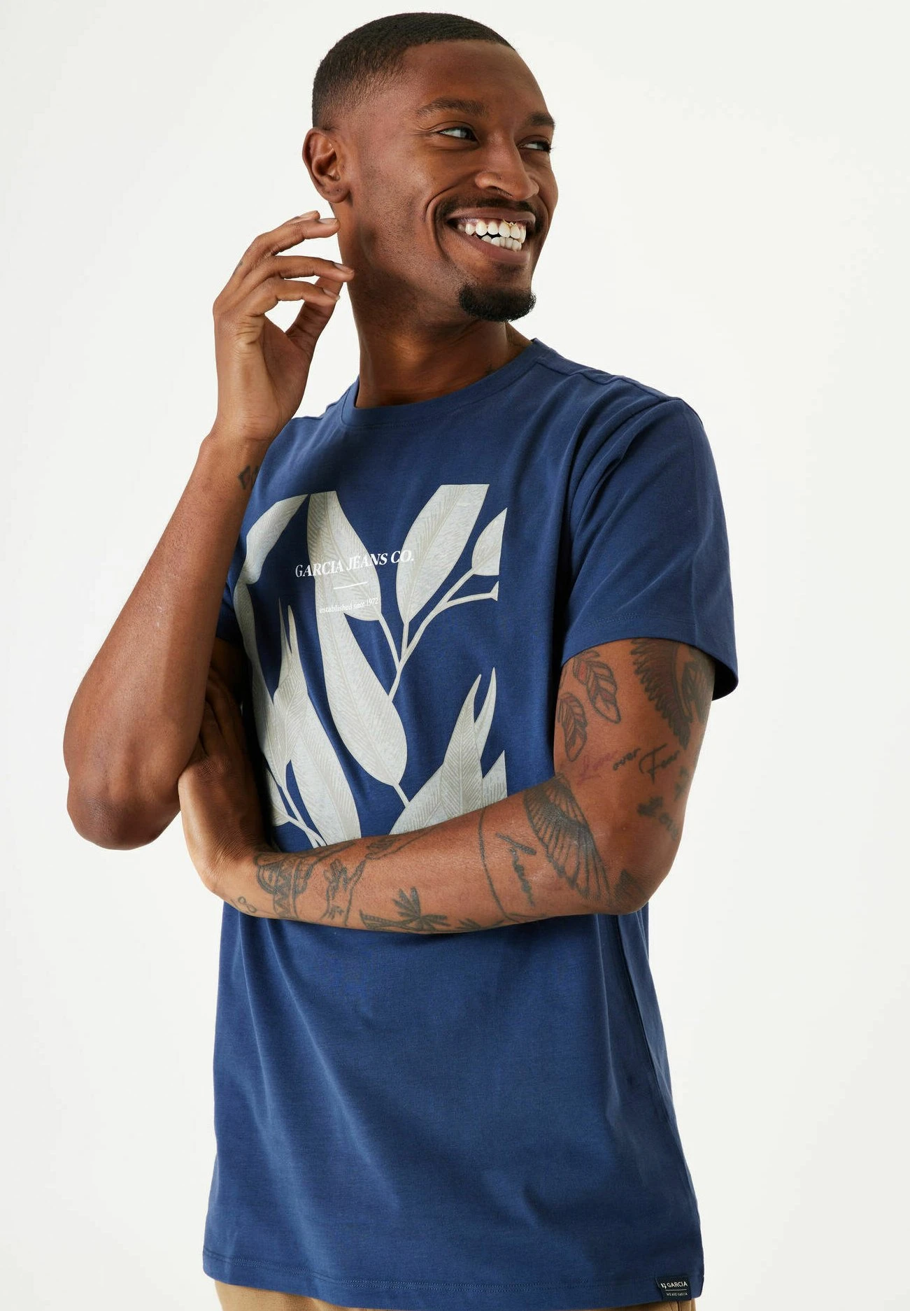 Garcia T-Shirt Print - Marine 3 Garcia T-Shirt Print - Marine