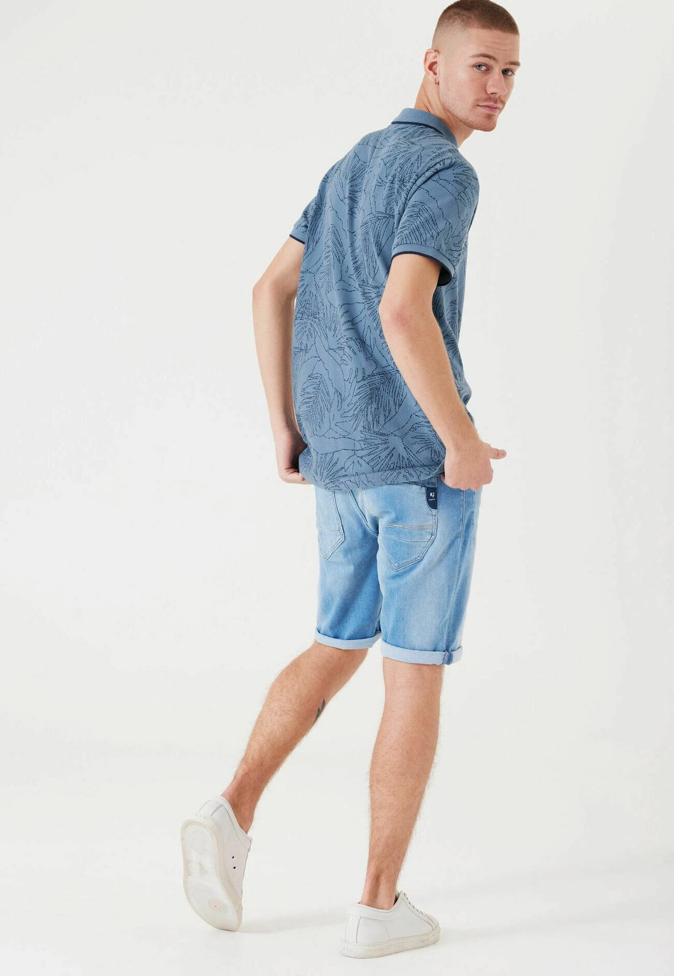 Garcia Poloshirt - Stone Blue 5 Garcia Poloshirt - Stone Blue - Afbeelding 3