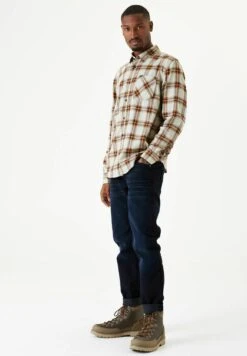 Garcia Checkered - Overhemd - Sunset Orange