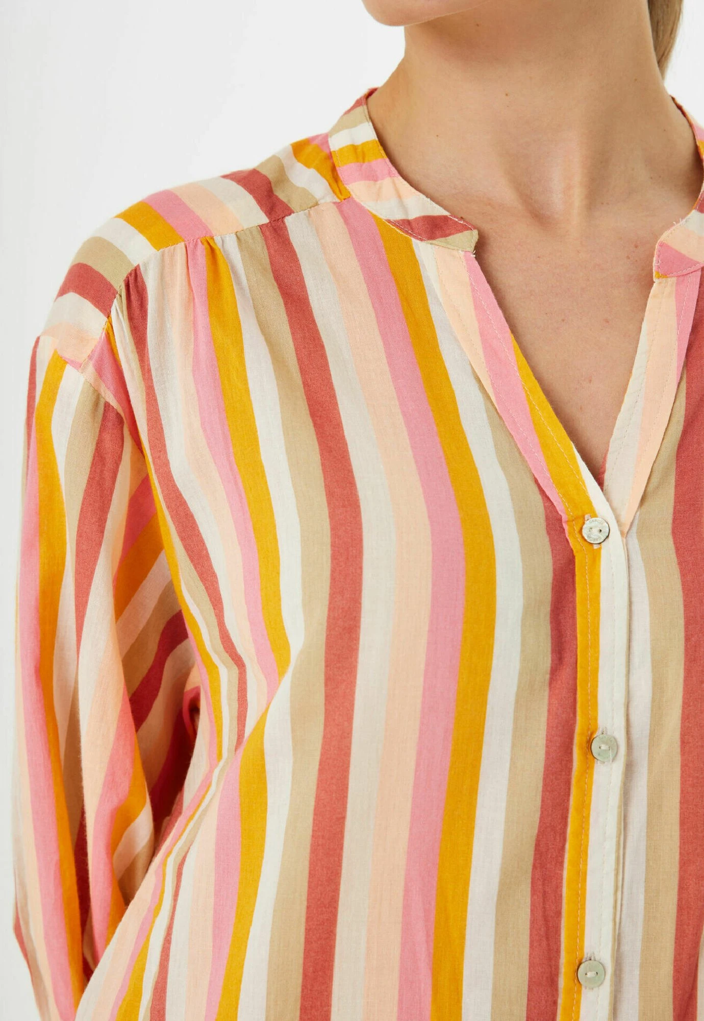 Garcia Striped- Blousejurk - Off White 6 Garcia Striped- Blousejurk - Off White - Afbeelding 4