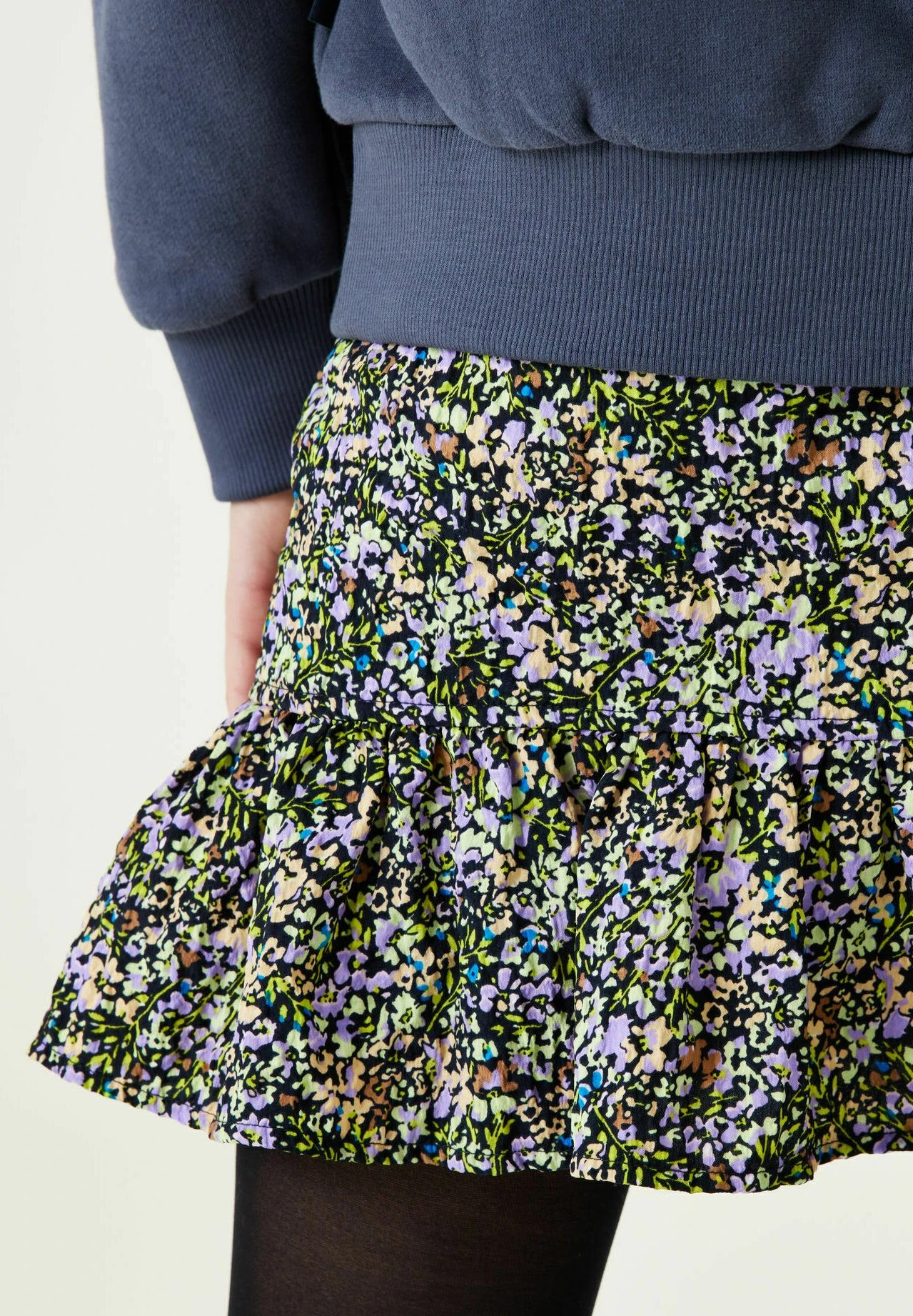 Garcia With Print - A-Lijn Rok - Blue Heather 3 Garcia With Print - A-Lijn Rok - Blue Heather