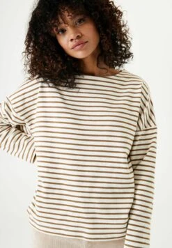 Garcia Striped - Trui - Off White