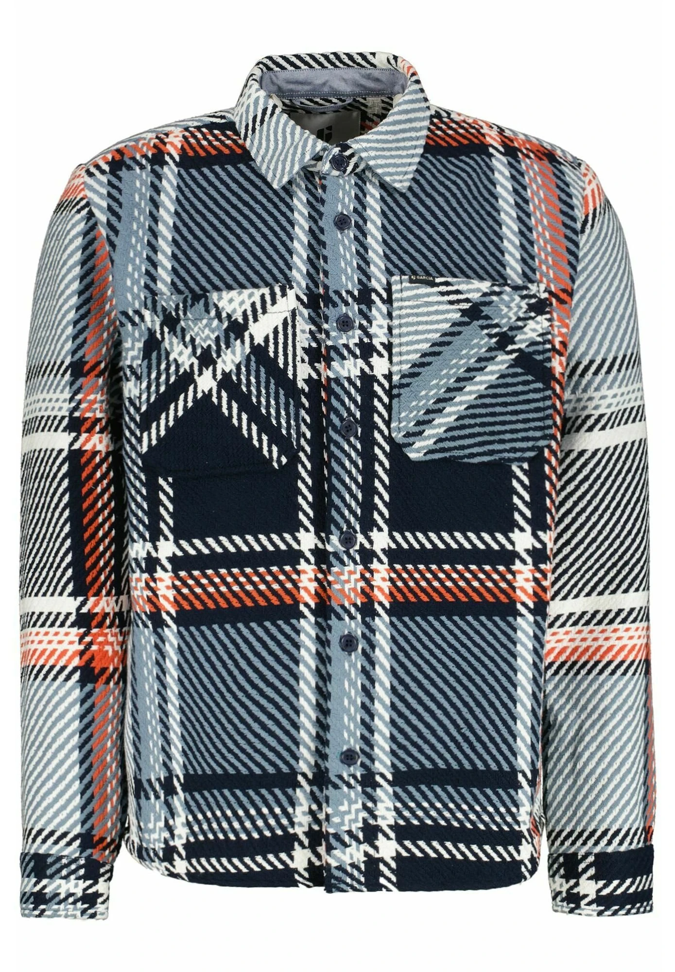 Garcia Checkered - Lichte Jas - Stone Blue 6 Garcia Checkered - Lichte Jas - Stone Blue - Afbeelding 4