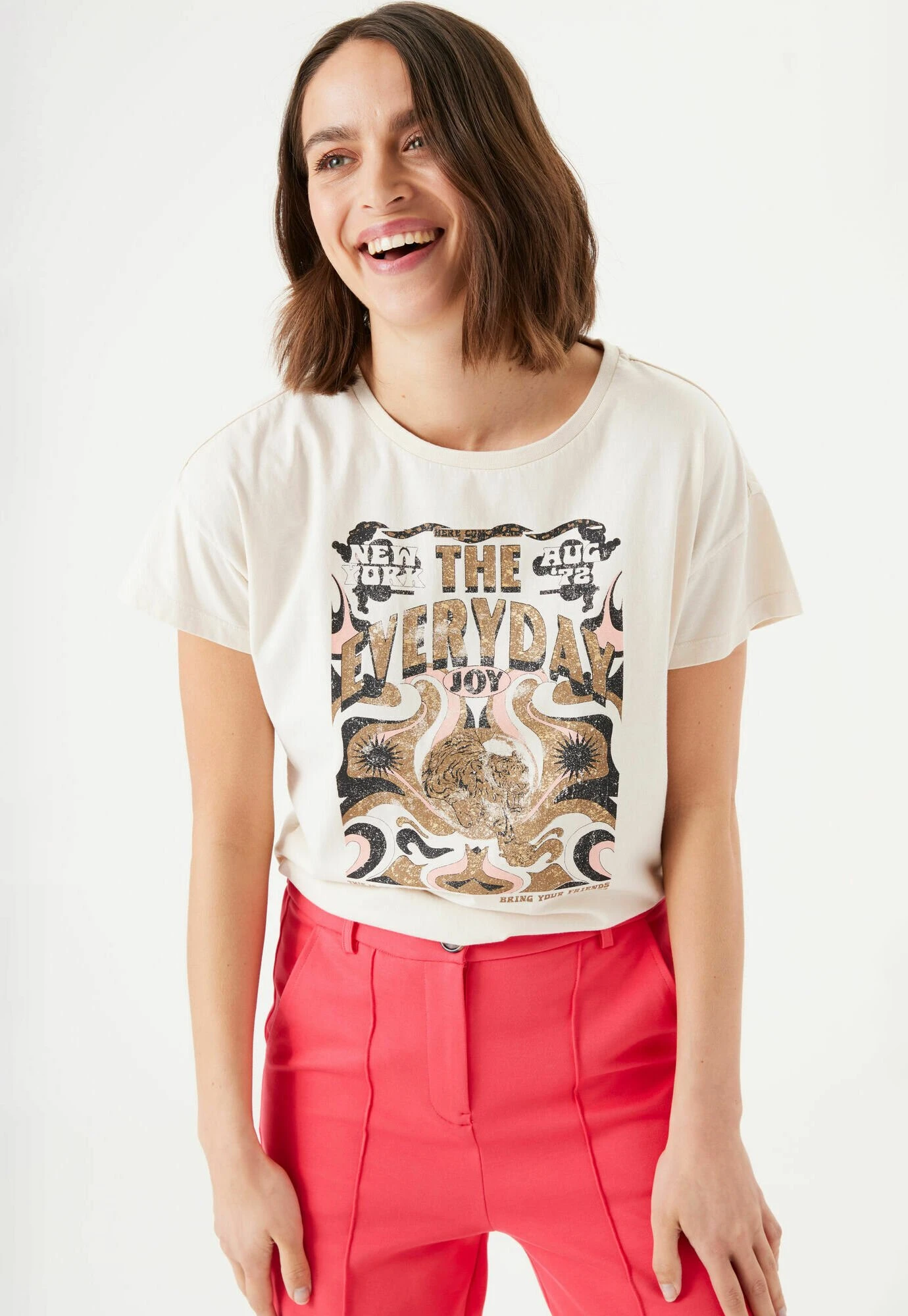 Garcia T-Shirt Print - Whitecap 3 Garcia T-Shirt Print - Whitecap