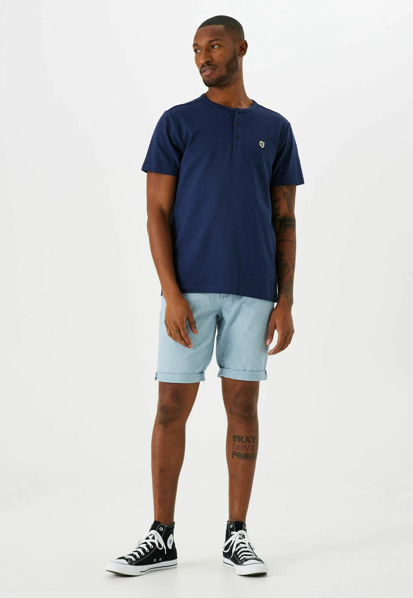 Garcia Henley- T-Shirt Basic - Marine 4 Garcia Henley- T-Shirt Basic - Marine - Afbeelding 2