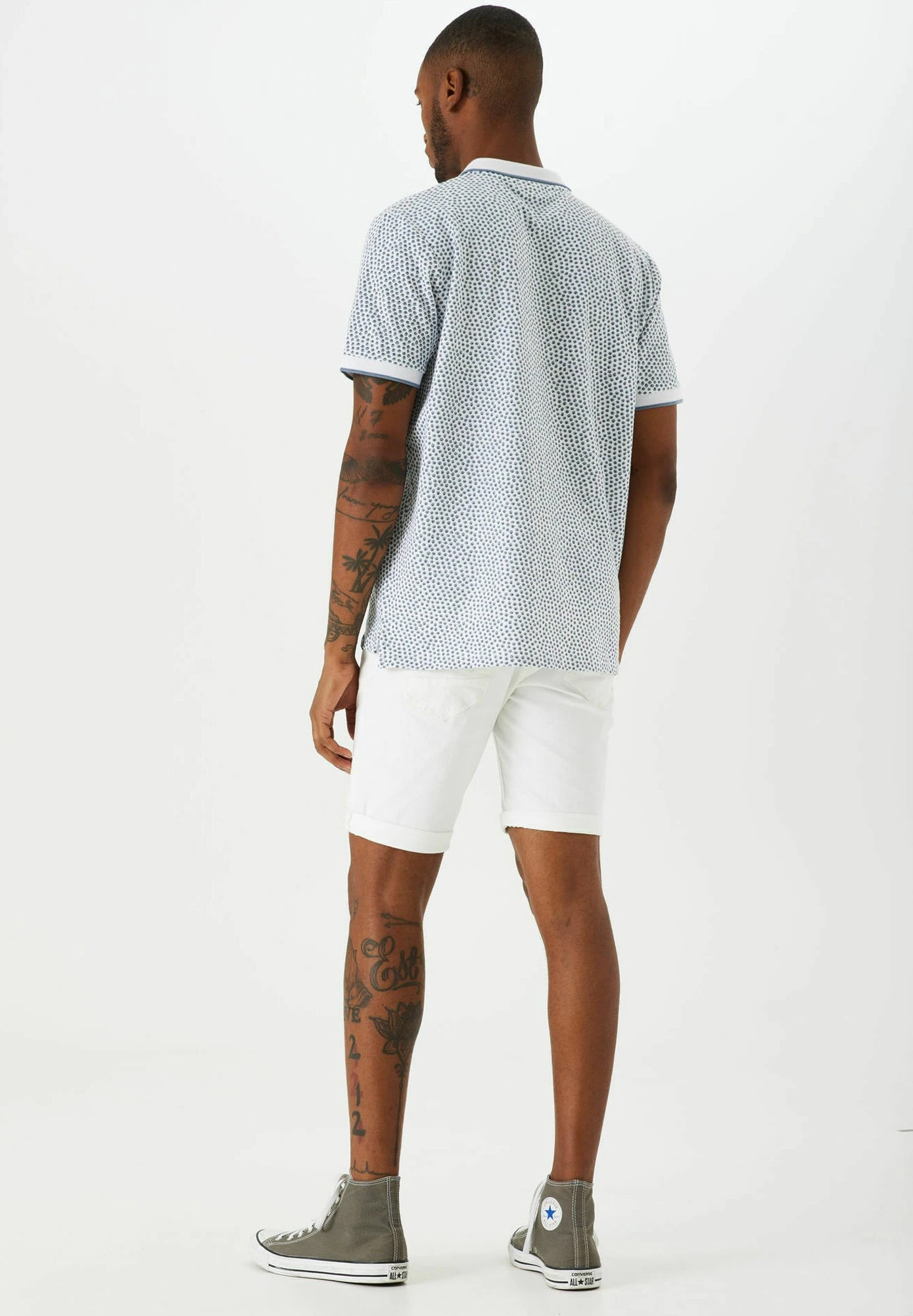 Garcia With Pattern - Poloshirt - White 4 Garcia With Pattern - Poloshirt - White - Afbeelding 2